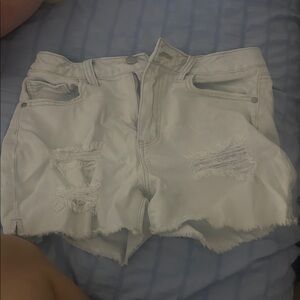 Target Women's Distressed Jean Shorts - Light Gray